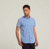 V52GW02 Mens Frazier Woven Gingham Check Shirt Gabicci Vintage - THAMES