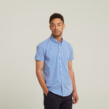 V52GW02 Mens Frazier Woven Gingham Check Shirt Gabicci Vintage - THAMES