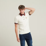 V52GM01 Mens Canto Three Button Knitted Polo Gabicci Vintage - WHITE