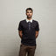 V53GX07 Mens Patrick Archive Collection Jersey Polo Shirt Gabicci Vintage - NAVY