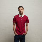 V53GX07 Mens Patrick Archive Collection Jersey Polo Shirt Gabicci Vintage - CHERRY