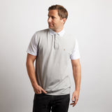 G50X14 Mens Short Sleeve Oxford Jersey Polo Shirt Gabicci Classic - ALABASTER
