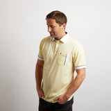 G50X09 Mens Short Sleeve Plated Jersey Polo Shirt Gabicci Classic - BUTTER