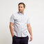 G50W26 Mens Short Sleeve Printed Woven Shirt Gabicci Classic - WHITE