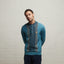 V53GM11 Mens Hadon Knitted Three Button Polo Gabicci Vintage - TEAL