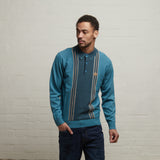 V53GM11 Mens Hadon Knitted Three Button Polo Gabicci Vintage - TEAL