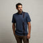 G53X08 Mens Short Sleeve Plated Jersey Polo Shirt Gabicci Classic - INDIGO