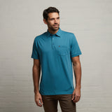 G53Z05 Mens Short Sleeve Plated Jersey Polo Shirt Gabicci Classic - TEAL