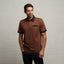 G53X11 Mens Short Sleeve Oxford Jersey Polo Shirt Gabicci Classic - WALNUT