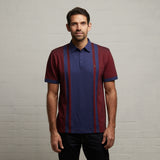 G53X03 Mens Short Sleeve Oxford Jersey Polo Shirt Gabicci Classic - CHERRY