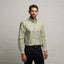 G53W05 Mens Long Sleeve Printed Woven Shirt Gabicci Classic - SAGE