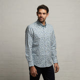 G53W09 Mens Short Sleeve Printed Woven Shirt Gabicci Classic - STORM