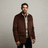 G53J01 Mens Corduroy Jacket Gabicci Classic - COCOA