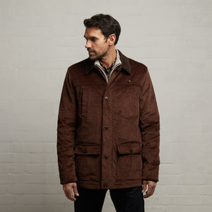 G53J01 Mens Corduroy Jacket Gabicci Classic - COCOA