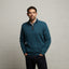 G53M14 Mens Long Sleeve Knitted Zip Neck Sweater Gabicci Classic - TEAL