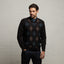 G53M04 Mens Long Sleeve Knitted Vee Neck Sweater Gabicci Classic - BLACK