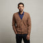 G53M07 Mens Long Sleeve Knitted Cardigan Gabicci Classic - GRANOLA