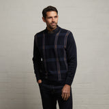 G53M09 Mens Long Sleeve Knitted Vee Neck Sweater Gabicci Classic - NAVY