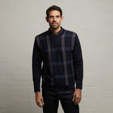 G53M09 Mens Long Sleeve Knitted Vee Neck Sweater Gabicci Classic - NAVY