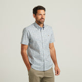G52W06 Mens Short Sleeve Printed Woven Shirt Gabicci Classic - THAMES