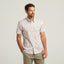 G52W05 Mens Short Sleeve Printed Woven Shirt Gabicci Classic - IVORY
