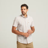 G52W03 Mens Short Sleeve Printed Woven Shirt Gabicci Classic - SPRAY