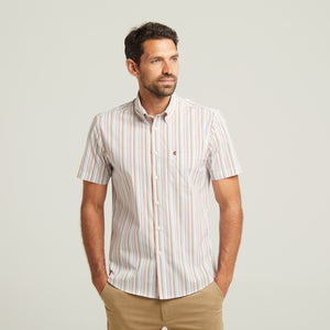 G52W03 Mens Short Sleeve Printed Woven Shirt Gabicci Classic - SPRAY