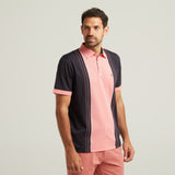 G52X02 Mens Short Sleeve Plated Jersey Polo Shirt Gabicci Classic - NAVY