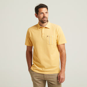 G52X05 Mens Short Sleeve Oxford Jersey Polo Shirt Gabicci Classic - SUNBEAM