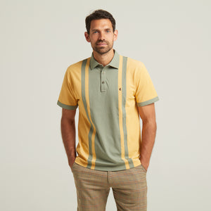 G52X01 Mens Short Sleeve Oxford Jersey Polo Shirt Gabicci Classic - SAGE