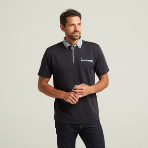 G52X12 Mens Short Sleeve Plated Jersey Polo Shirt Gabicci Classic - NAVY