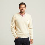 G52K01 Mens Long Sleeve Knitted Vee Neck Sweater Gabicci Classic - IVO