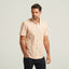 G52W11 Mens Short Sleeve Printed Woven Shirt Gabicci Classic - SUNBEAM