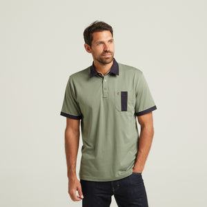 G52X15 Mens Short Sleeve Plated Jersey Polo Shirt Gabicci Classic - SAGE