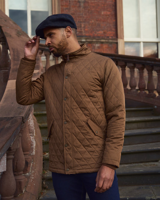 G57J02 Mens Teflon Coated Jacket Gabicci Heritage - CARAMEL