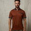 G51X05 Mens Short Sleeve Plated Jersey Polo Shirt Gabicci Classic - TOFFEE