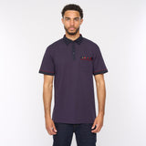 G51X06 Mens Short Sleeve Oxford Jersey Polo Shirt Gabicci Classic - GRAPE