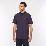 G51X06 Mens Short Sleeve Oxford Jersey Polo Shirt Gabicci Classic - GRAPE