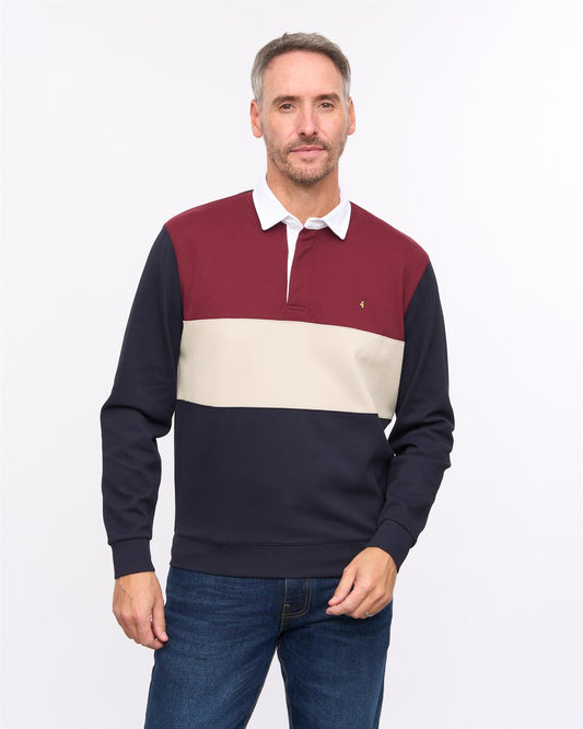 G57D04 Mens Rugby Shirt Gabicci Heritage - ROUGE