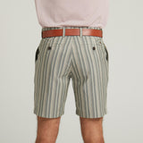 G54V02 Mens Striped Twill Shorts Gabicci Classic - LATTE