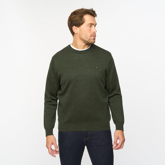 G55K04 Plain Crew Neck Sweater Gabicci Classic IVY