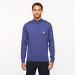 V55GK15 Mens Naxton Long Sleeve Plain Knitted Quarter Zip Gabicci Vintage - ATLANTIC