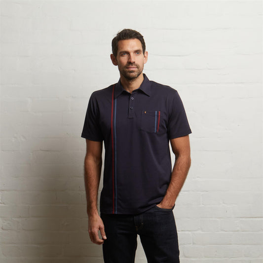 G55X05 Short Sleeve Jersey Shirt Gabicci Classic NAVY