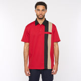 G51X07 Mens Short Sleeve Jersey Polo Shirt Gabicci Classic - RED