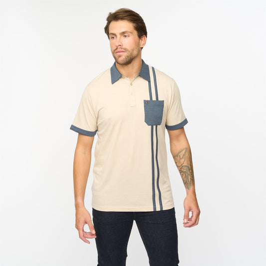 G55X06 Short Sleeve Jersey Shirt Gabicci Classic LINEN