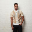 V56GM05 Mens Jed Short Sleeve Knit Polo Gabicci Vintage - WHITE