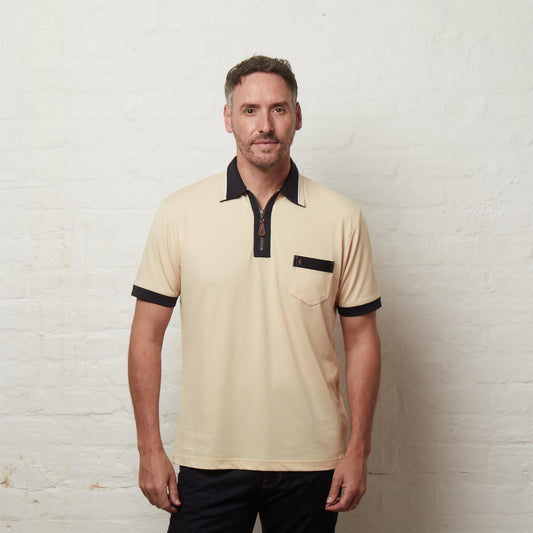 G56X04 Mens Short Sleeve Jersey Polo Gabicci Classic - LEMON
