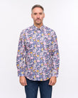 G57W08 Mens Print Shirt Gabicci Heritage - HEATHER