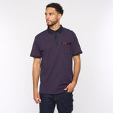 G51X06 Mens Short Sleeve Oxford Jersey Polo Shirt Gabicci Classic - GRAPE
