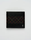 AGABW21 Cross Stitch Billfold Wallet BLACK